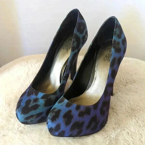 Carlos Santana Ombré Ble Leopard print platforms